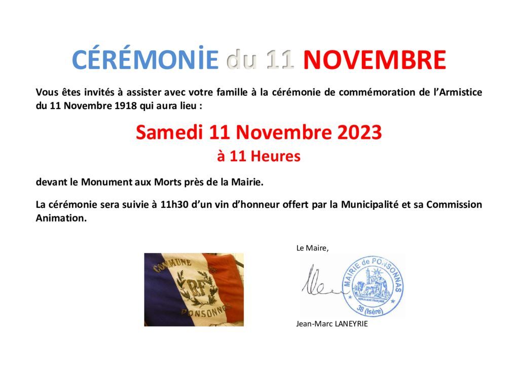 thumbnail of CEREMONIE 11 NOVEMBRE 2023